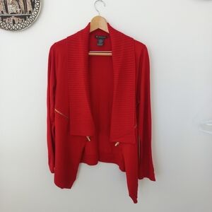 INC International Concepts Women's Red Cowl Turtleneck Sweater Size L US